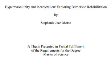 Hypermasculinity and Incarceration Hypermasculinity and Incarceration