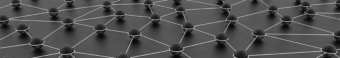 black spheres connected by silver wires